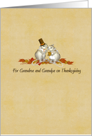 Thanksgiving - Grandma - Grandpa - Pilgram Mice card