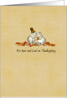 Thanksgiving - Mom- Dad - Pilgram Mice card