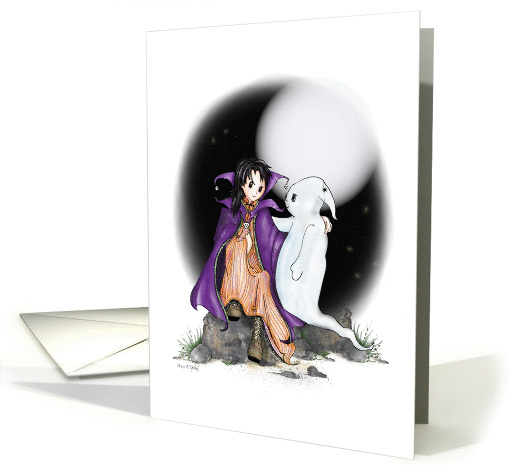 Halloween Witch and Ghost Greeting card (832146)