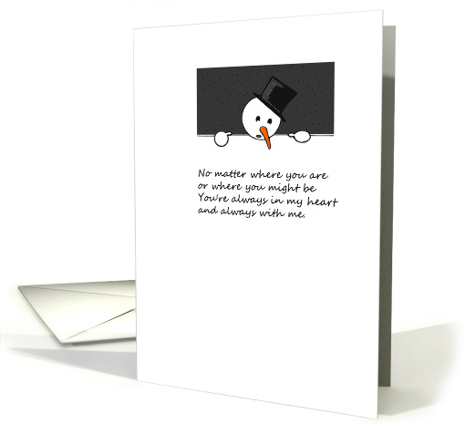 Lonely Little Snowman Missing You Christmas Greeting card (852175)