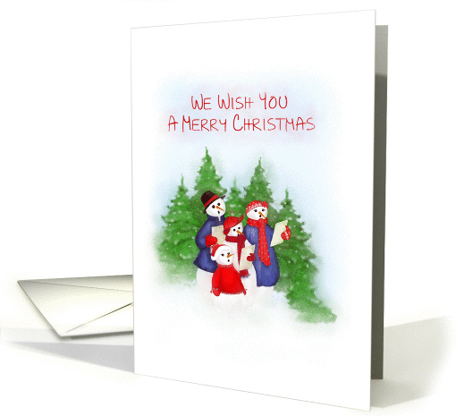 Caroling Snowmen Christmas Greeting card (852189)