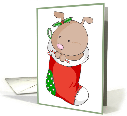 Stocking Puppy card (107777)