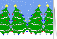 Snowy Winter Trees card