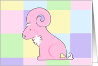 Aries Baby (Pink) card