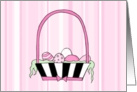 Pink Fashion Easter Basket card