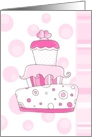 Pink Wedding Cake card
