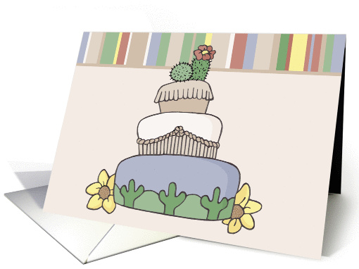 Western Wedding Cake card (209710)