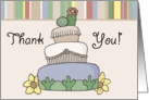 Western Wedding Cake ’Thank You’ card