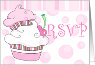 Cupcake RSVP card