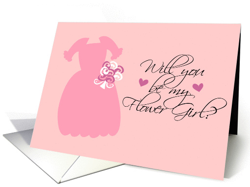 Will you be my Flower Girl? Pink card (134251)