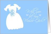 Will you be my Flower Girl? Blue card