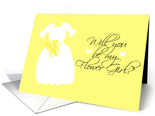 Will you be my Flower Girl? Yellow card (134257)