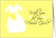 Will you be my Flower Girl? Yellow card