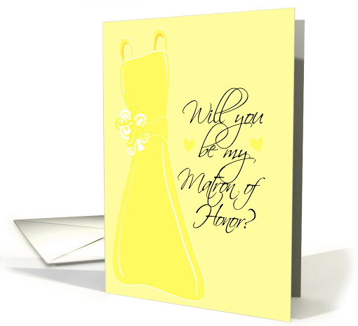 Will you be my Matron of Honor? Yellow card (134259)