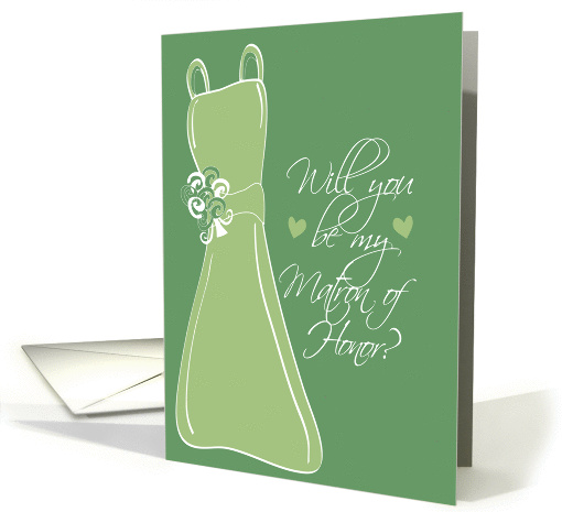 Will you be my Matron of Honor? Sage card (134275)