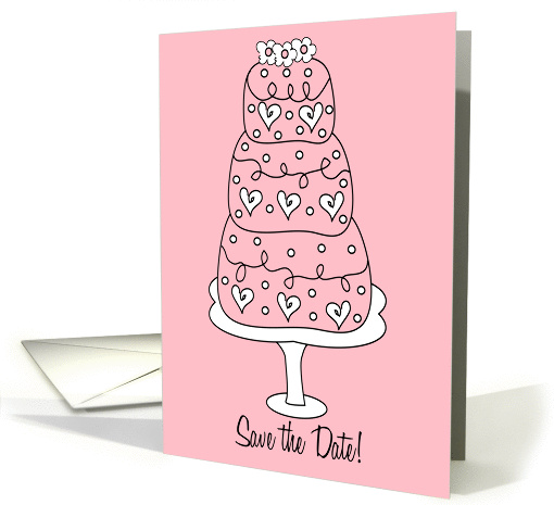 Save the date! pink card (134425)