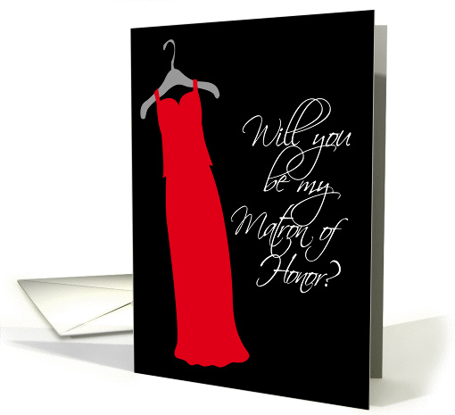 Red Matron of Honor Dress card (157990)