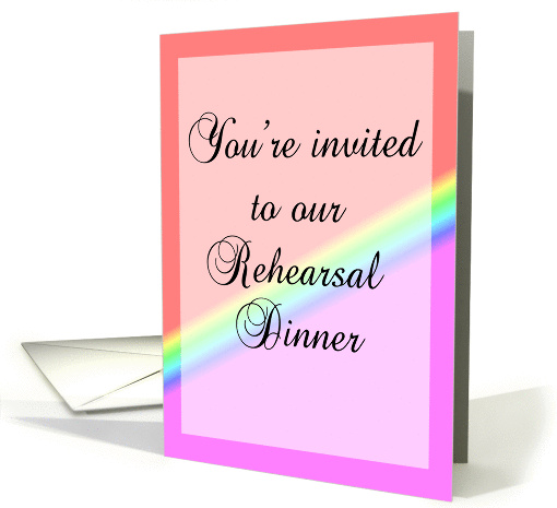 Rainbow Rehearsal Dinner card (158060)