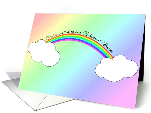 Rainbow Rehearsal Dinner card (158062)