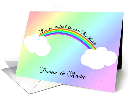 Rainbow Wedding Invitation card (182980)