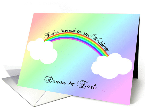 Rainbow Wedding Invitation card (182984)