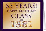 Class Reunion of 1961 Purple and Gold card