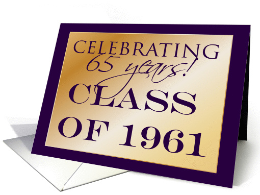Class Reunion of 1961 Purple and Gold card (183401)