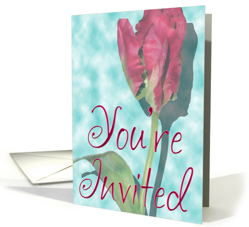 You're Invited Red Tulip card (184639)