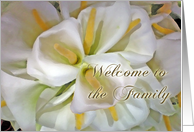 Welcome to the Family - Calla Lilies card