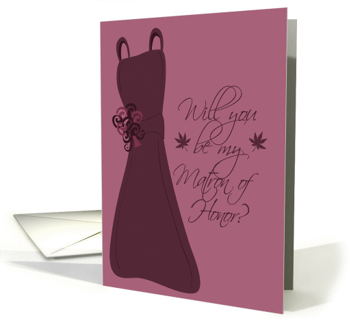 Autumn Matron of Honor - Plum card (196539)