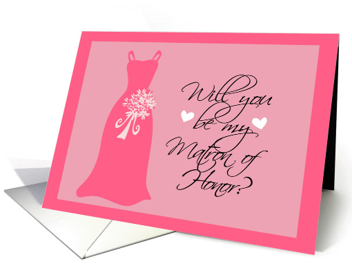 Pink Matron of Honor card (196809)