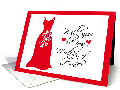 Matron of Honor - Red and White card (197456)