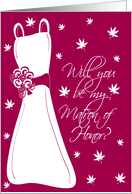 Autumn Matron of Honor card