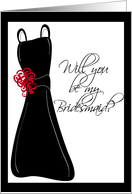 Bridesmaid - Black and White card