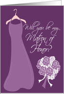 Will you be my Matron of Honor? card