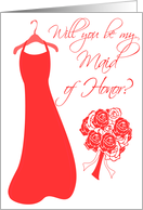 Will you be my Maid of Honor? card