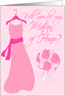 Will you be my Matron of Honor? card
