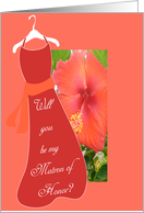 Will you be my Matron of Honor? card