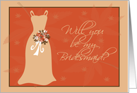 Will you be my Bridesmaid? Autumn Bridesmaid card