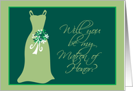 Will you be my Matron of Honor? card