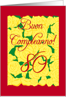 Buon Compleanno! 80 card