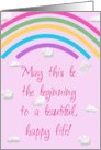 Rainbow Happy Life card