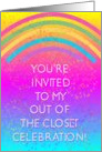 Coming Out of The Closet Party Invitation card