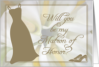Will you be my Matron of Honor? card