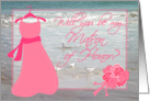 Will you be my Matron of Honor - Beach Wedding card