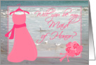 Will you be my Maid of Honor - Beach Wedding card