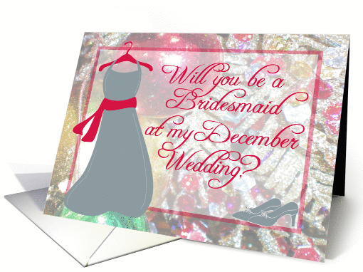 December Wedding Bridesmaid card (222647)