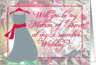 December Wedding Bridesmaid card