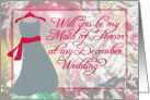 December Wedding Maid of Honor card