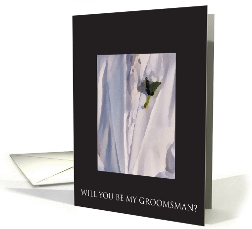 Will you be my Groomsman? White Tux card (223277)